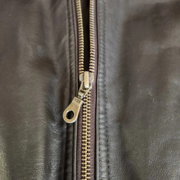 Vintage Veranesi Leathee Coat, Dark Brown, Women's 24W - Picture 7 of 8